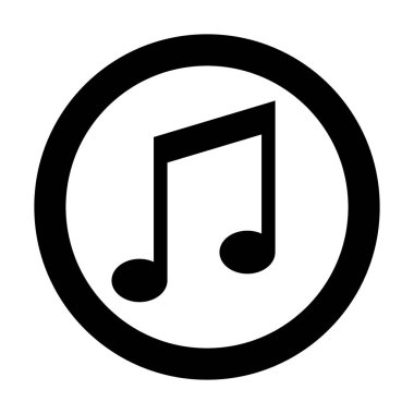 Vektör müzik simgesi Not 