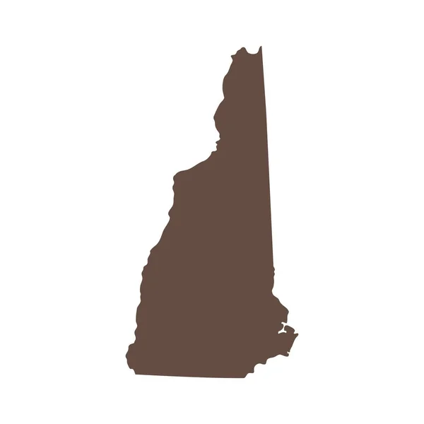 Mapa del estado de New Hampshire — Vector de stock