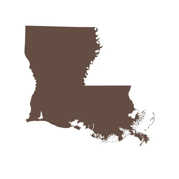 Louisiana ABD devlet Haritası — Stok Vektör