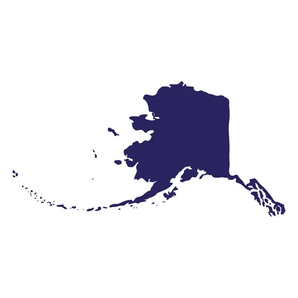 Mapa del estado de Alaska — Archivo Imágenes Vectoriales