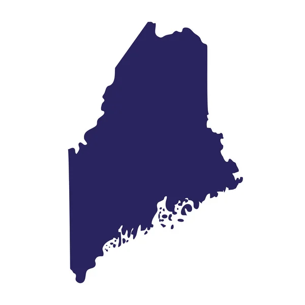 Mapa wektor stanu Maine w USA — Wektor stockowy