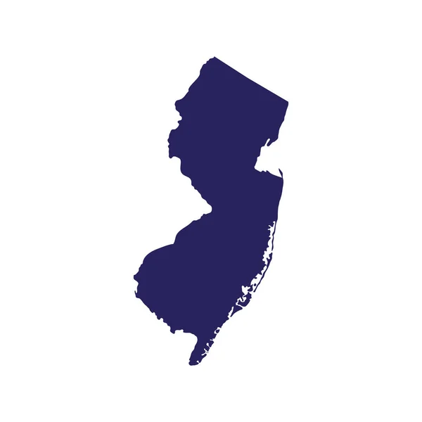 Карта США штату Нью-Джерсі — стоковий вектор