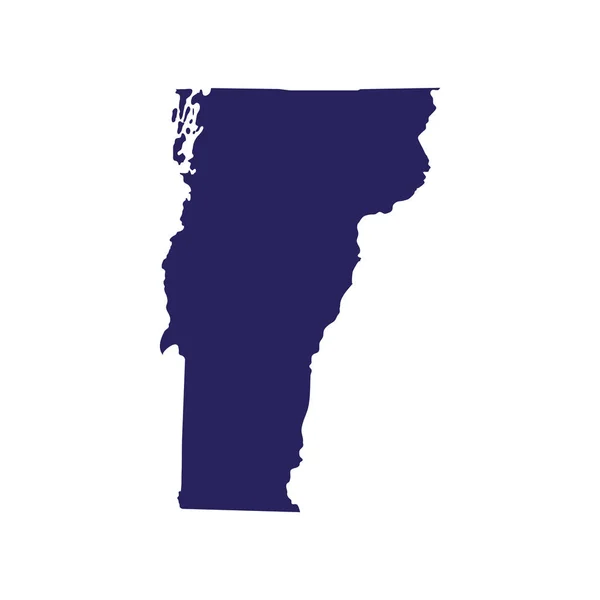 Mapa del estado de Vermont — Vector de stock