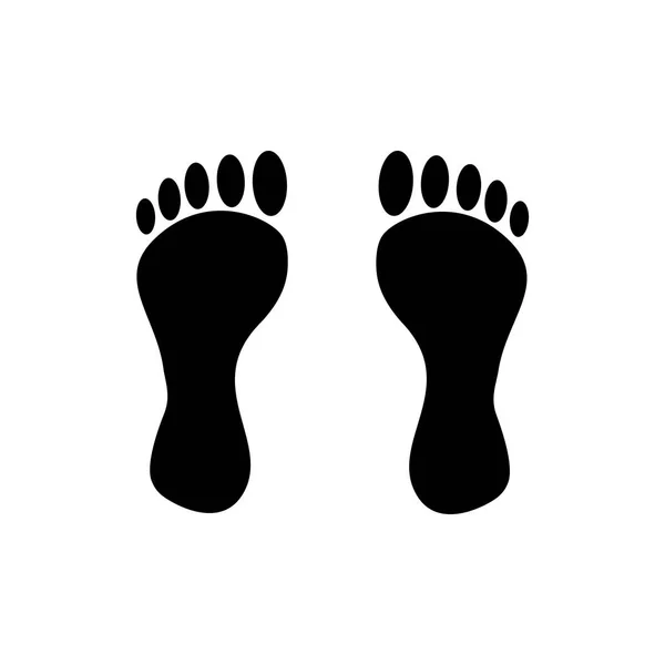 Footprints on a white background — Stock Vector