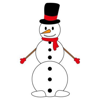 Yılbaşı Kardan beyaz zemin üzerine