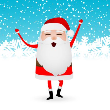 Çizgi film komik Noel Baba dansı