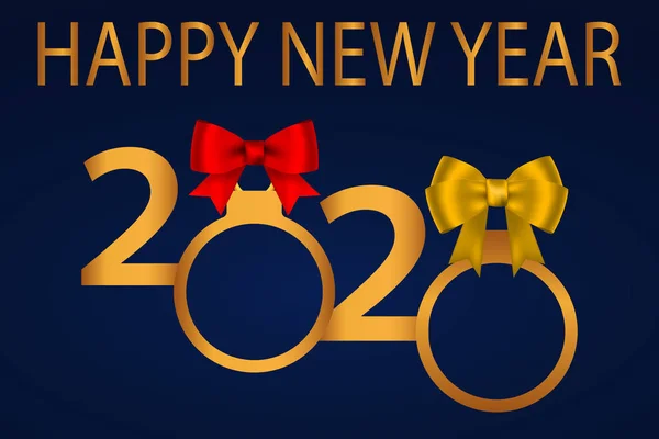 Symbols of the beginning of the new 2020 year. — Stock vektor