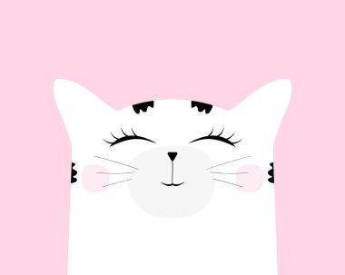 Çizgi film kedisi çizimi. Sevimli komik hayvan.