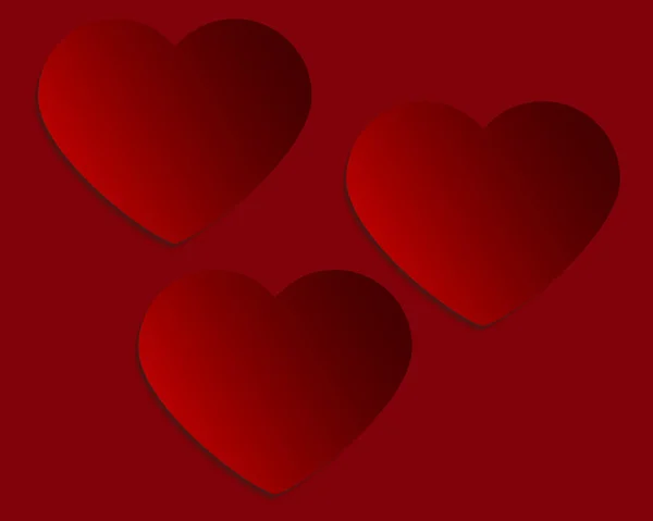 Banners corazones para el saludo de San Valentín — Archivo Imágenes Vectoriales