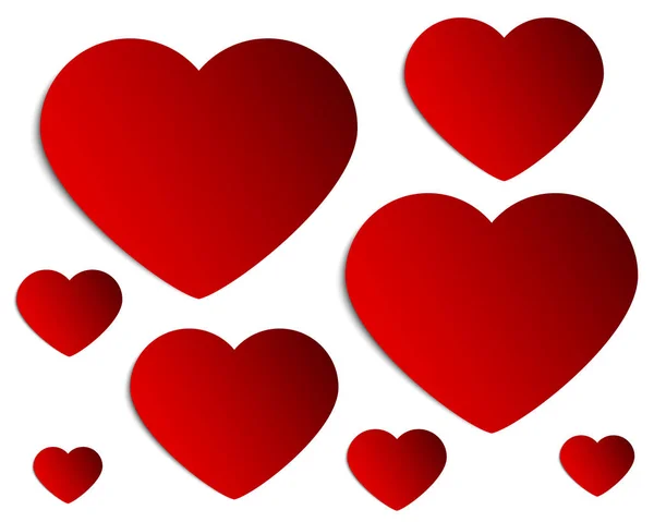 Banners corazones para el saludo de San Valentín — Archivo Imágenes Vectoriales