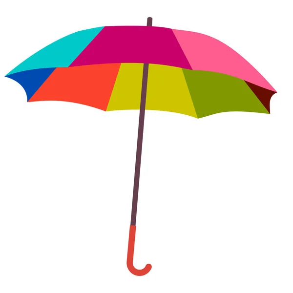 Colorful rainbow umbrella isolated on white — Stock Vector
