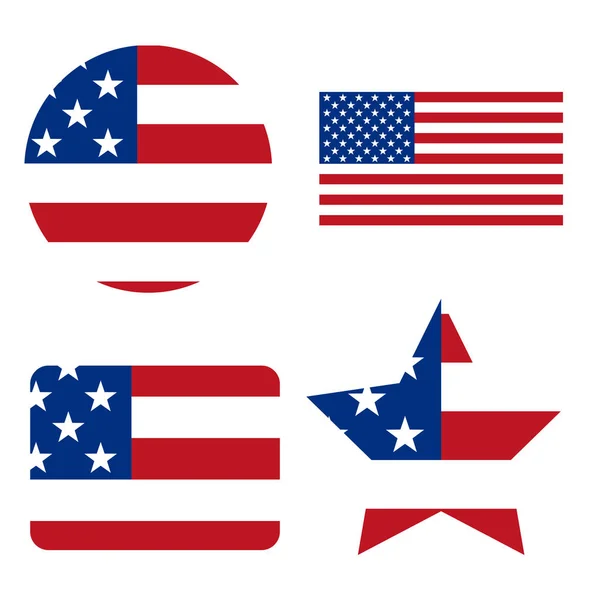 Drapeau des États-Unis d'Amérique. Fond solide — Image vectorielle