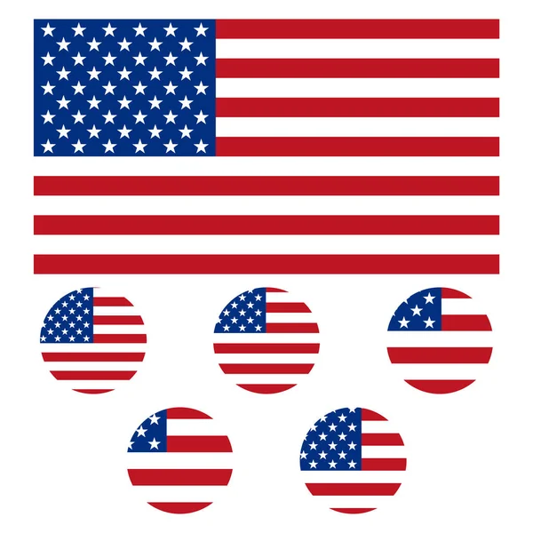Amerikas förenta staters flagga. Solid bakgrund — Stock vektor