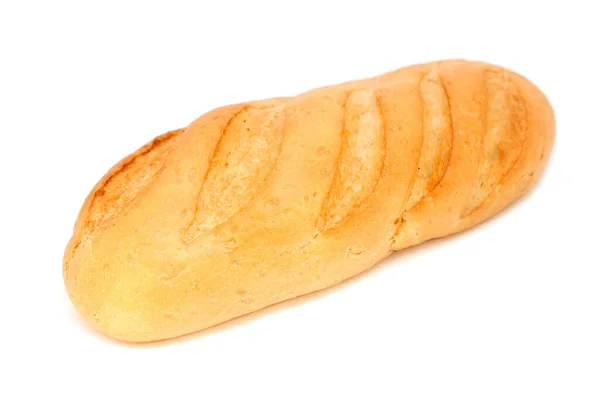 Pan fresco suave blanco sobre un fondo blanco —  Fotos de Stock