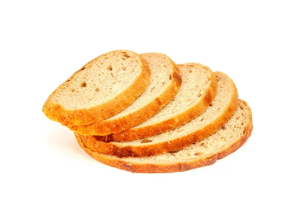 White soft fresh bread on a white background — Φωτογραφία Αρχείου