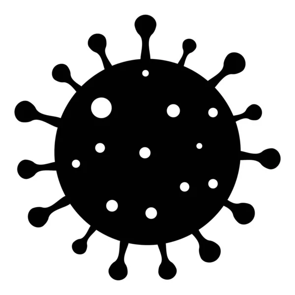 Covid 19 con coronavirus. Simbolo di virus su uno sfondo bianco con icone — Vettoriale Stock
