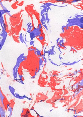 Mor, kırmızı, beyaz soyut el boyalı arka plan