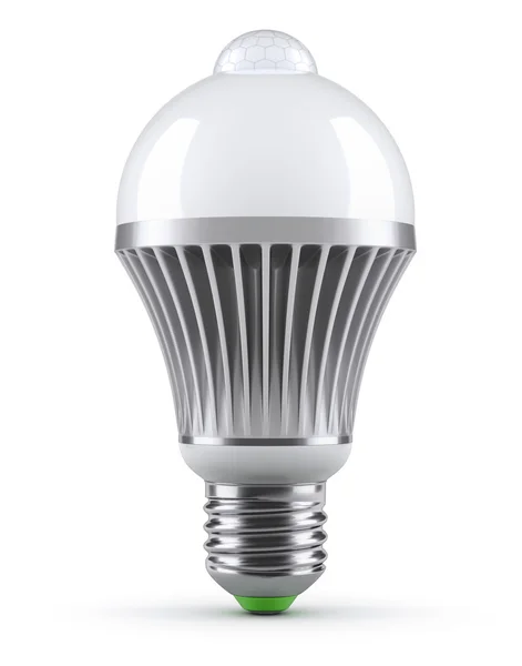 LED žárovka s Pir čidlo (detektor) — Stock fotografie