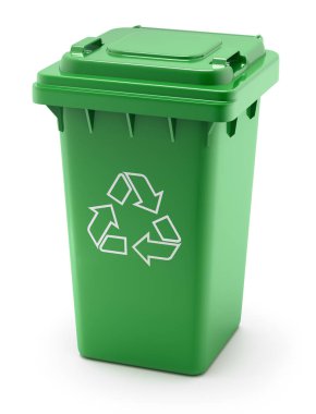 yeşil çöp kutusu 