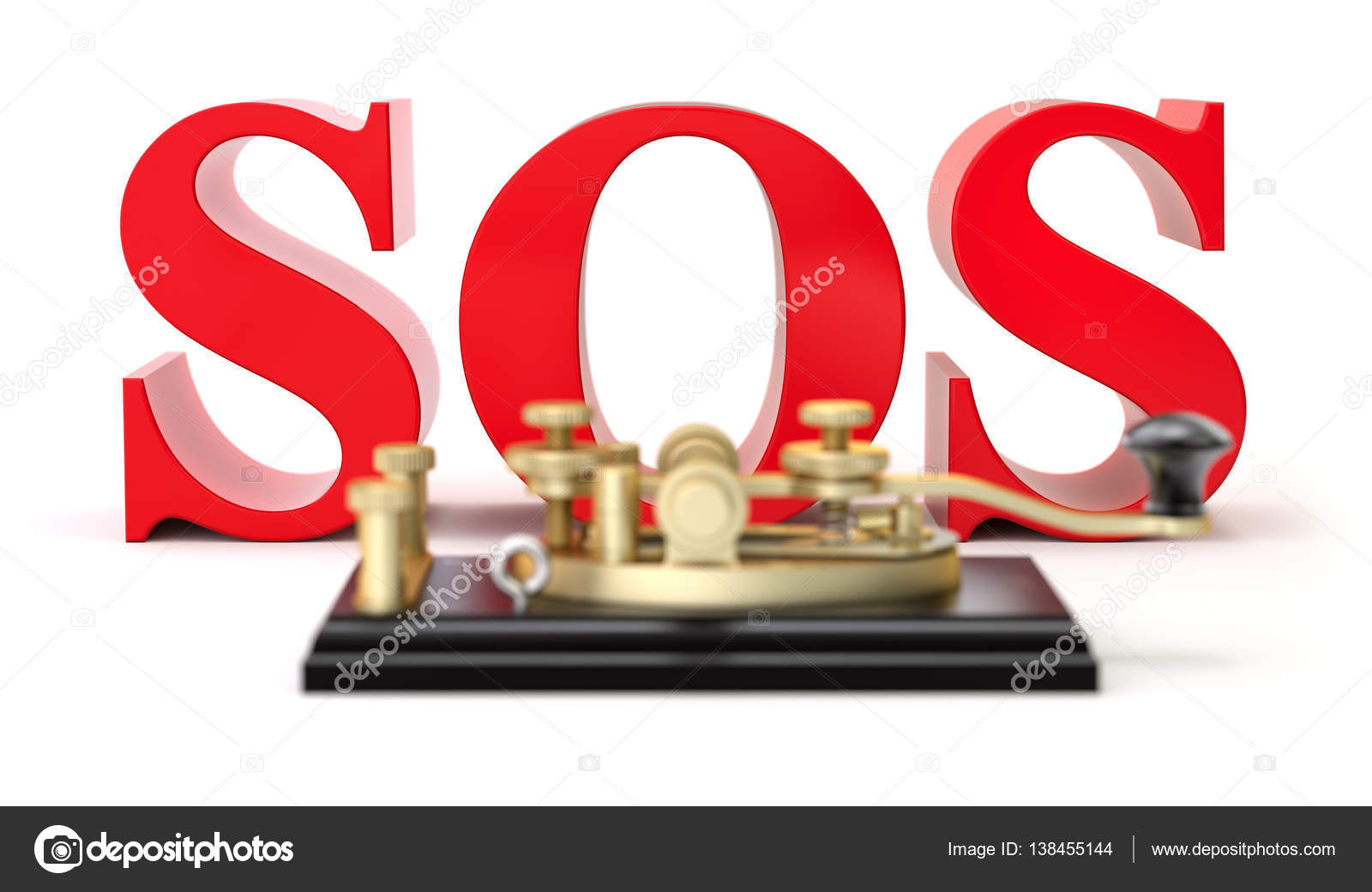 3d SOS text with morse code telegraphy device Stock Photo by ©mipan ...