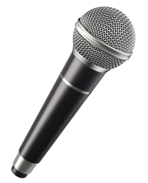 Microfone sem fio isolado no fundo branco — Fotografia de Stock