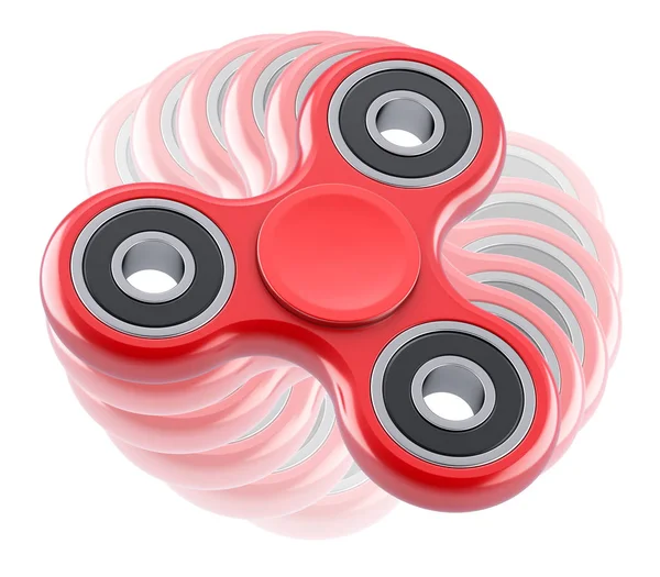 Czerwony fidget spinner z ruchu efekt rozmycia — Zdjęcie stockowe