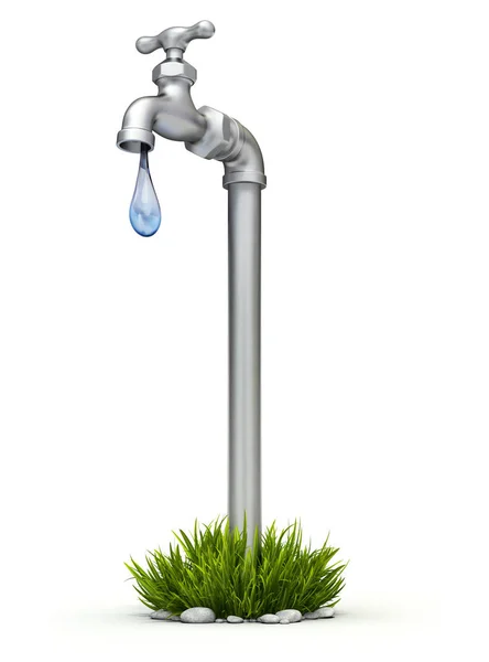 Water shortage concept - 3d illustration — Stock Photo, Image