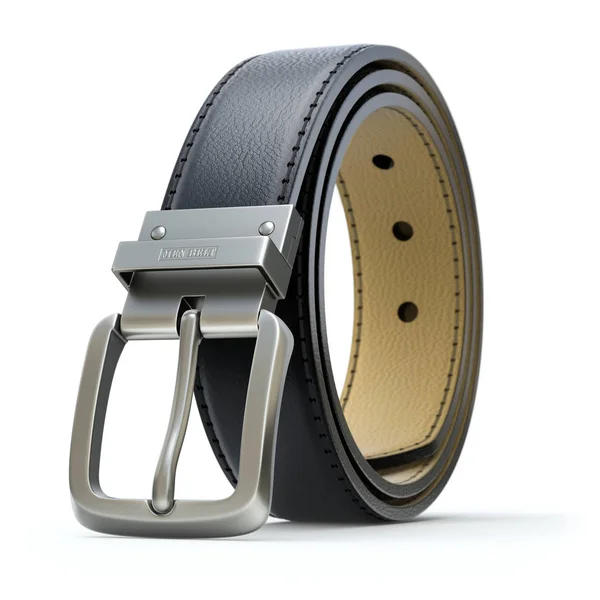 Black leather belt — Stock Photo, Image