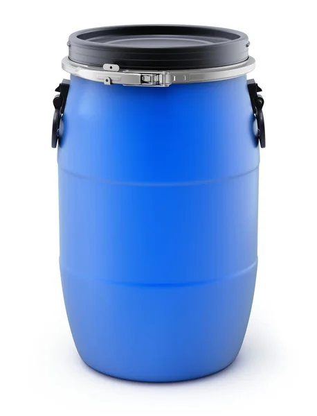 Blauwe plastic vat — Stockfoto