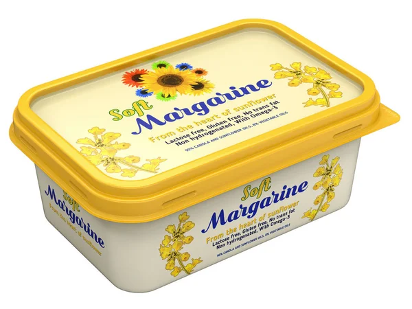 Margarine doos met abstract ontwerp — Stockfoto