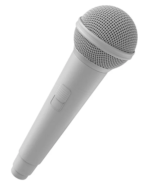 Clay Render Wireless Microphone White Background Illustration — Stock Photo, Image