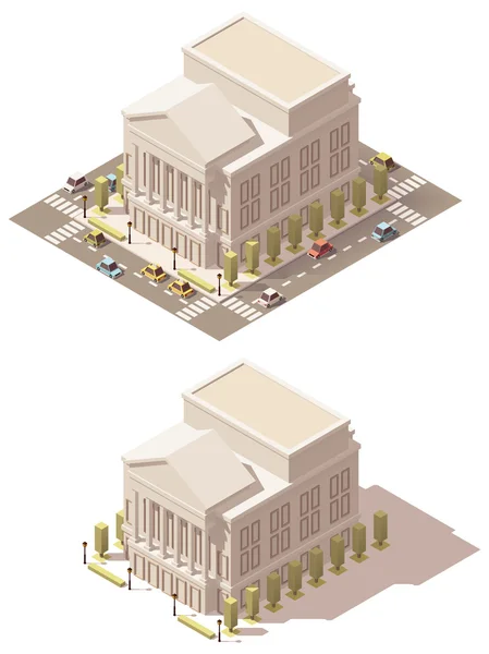 Vector izometryczny low poly Opera house — Wektor stockowy