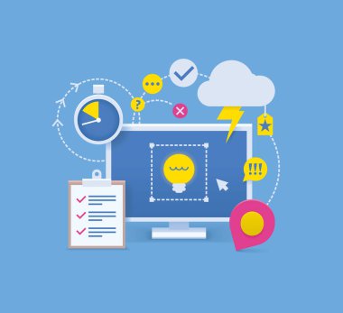 Vektör fikir üreten simgesi