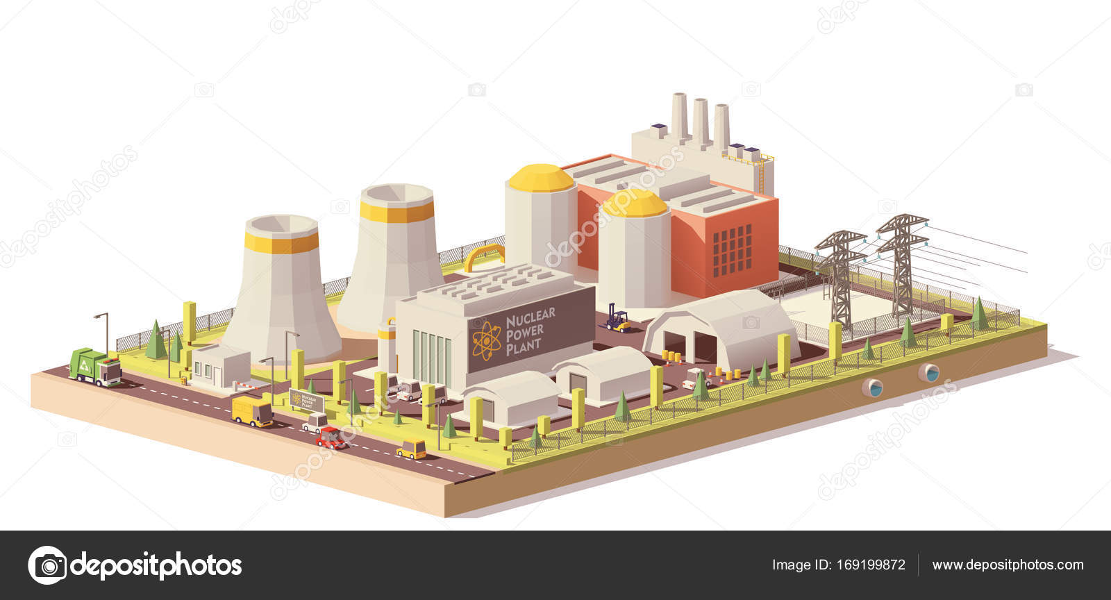 原子力発電所ストックベクター ロイヤリティフリー原子力発電所イラスト Depositphotos