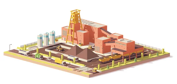 Векторная угольная шахта — стоковый вектор