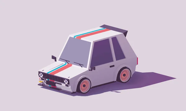 Vecteur low poly hot hatch — Image vectorielle