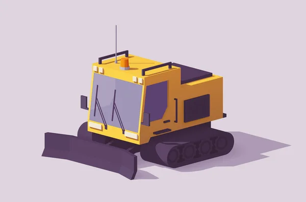 Vector bajo poli snowcat — Vector de stock