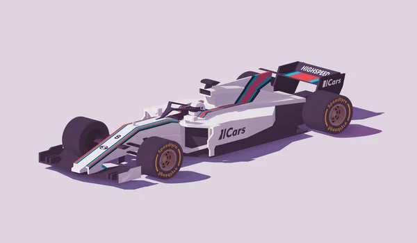 Vector laag poly Formule racewagen — Stockvector