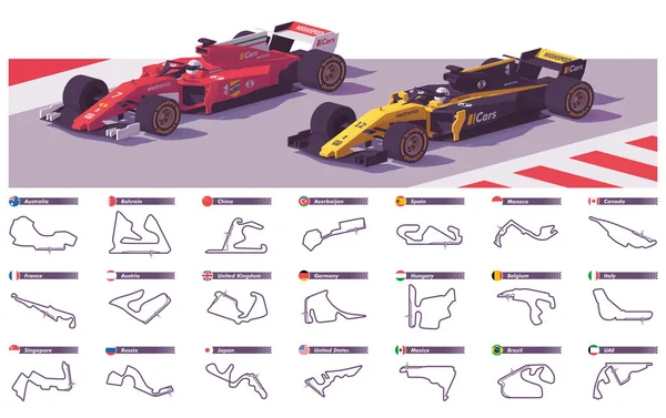 Vector pistas de corridas de motor —  Vetores de Stock