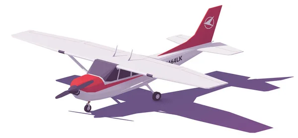 ベクトル低ポリ小さな飛行機 — ストックベクタ