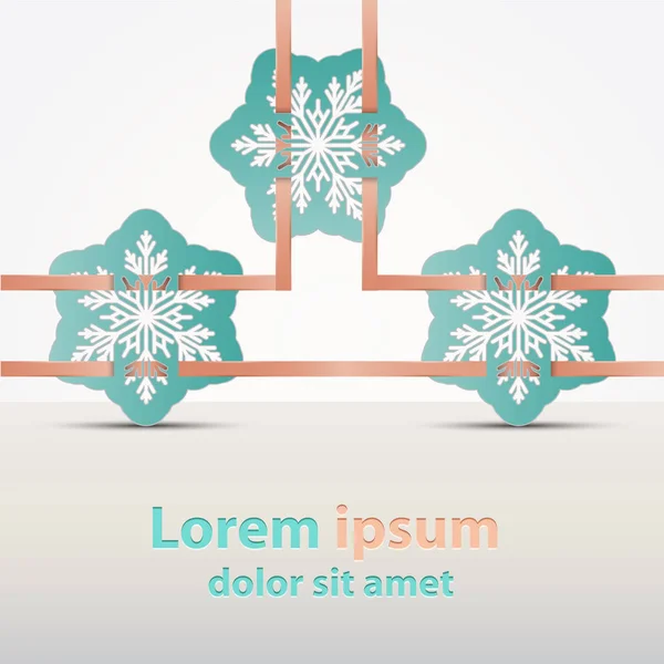 Kar taneleri şeritler ile şenlikli kış banner