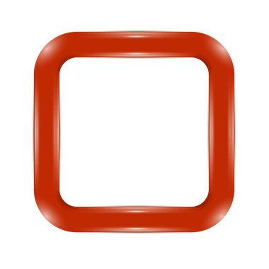 Kare hacimsel plastik çerçeve vektör tasarımı.