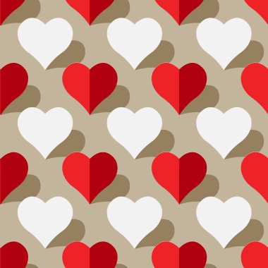 Symmet doğru formunda kalplerinden seamless modeli