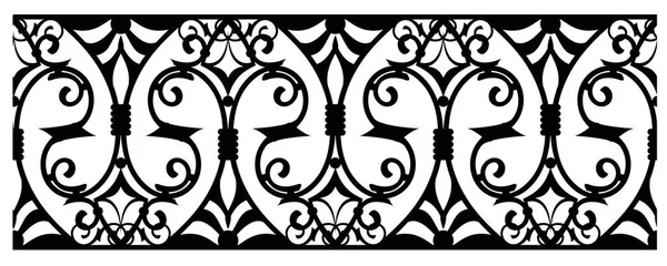 Seamless pattern forged section of the fence. Vector version — Stock Vector