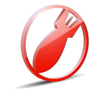 Bomba kutsal kişilerin resmi, kırmızı roket yuvarlak bir çerçeve içinde