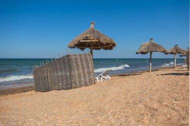 Yaz deniz plaj sahnesi