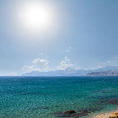 güzel yaz zümrüt deniz manzara