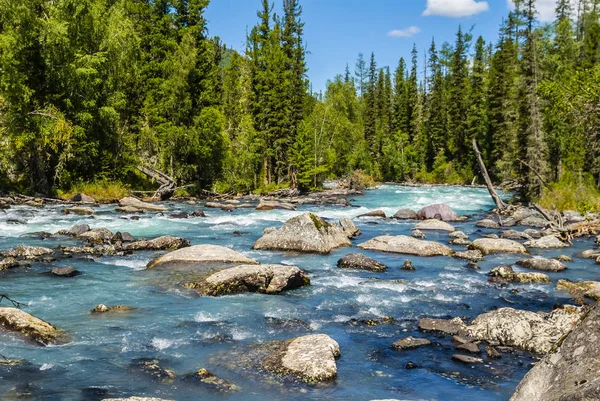 Ruissellement montagne rivière paysage — Photo