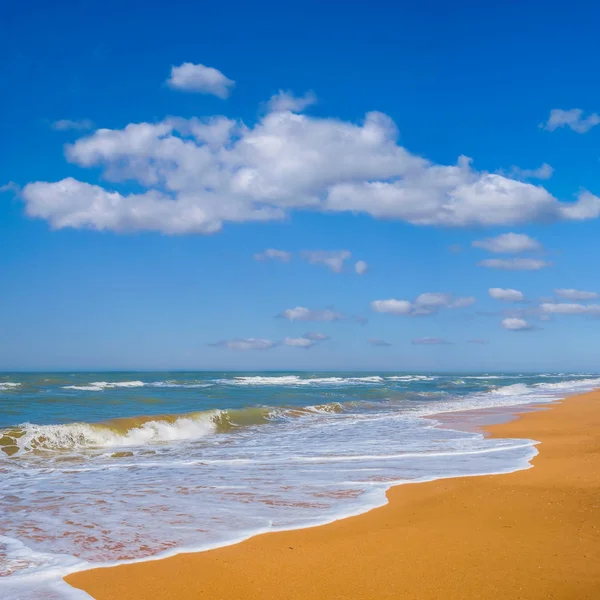 Été sable fin mer plage paysage — Photo