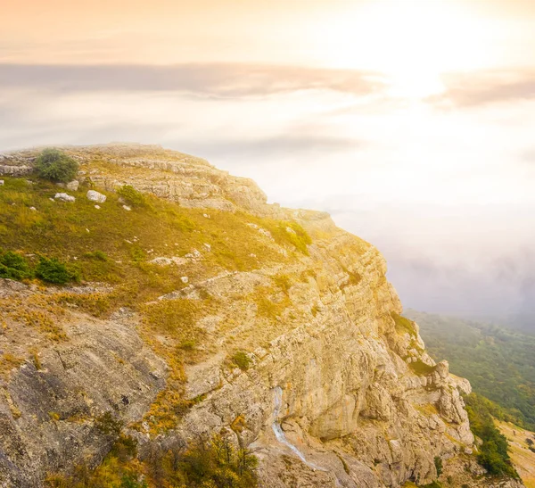 Hill top at the sunset — Stock Photo, Image